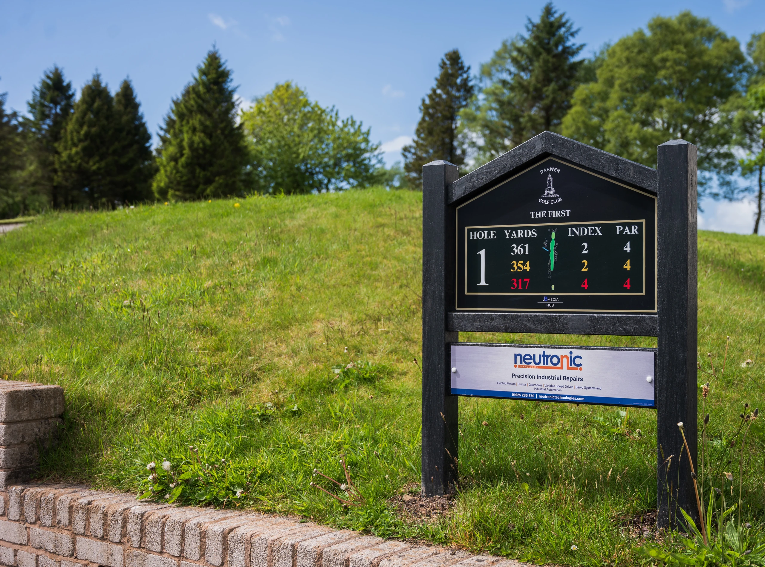 Tee sign at Darwen Golf Club