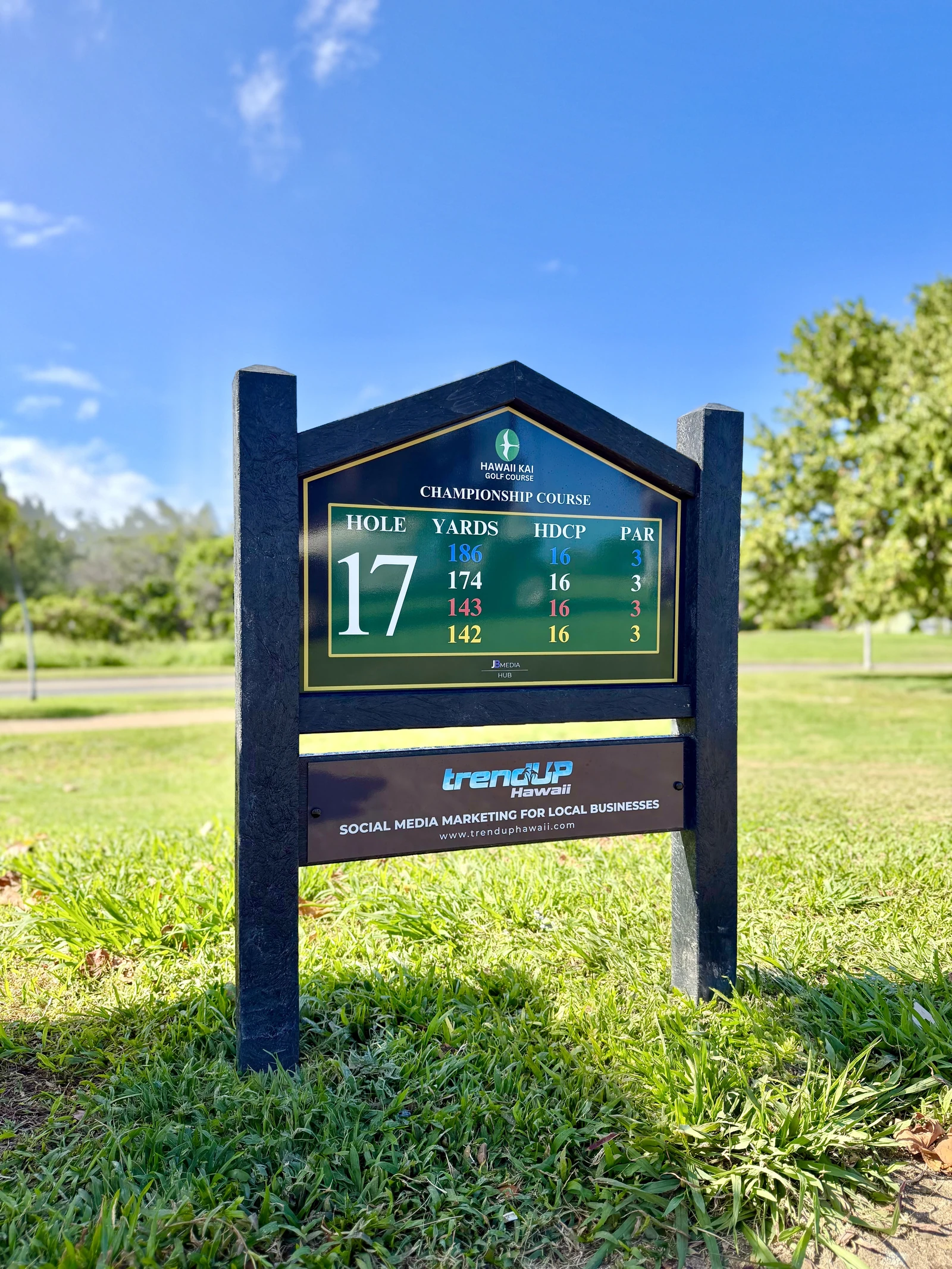 Tee sign at Hawaiʻi Kai Golf Course